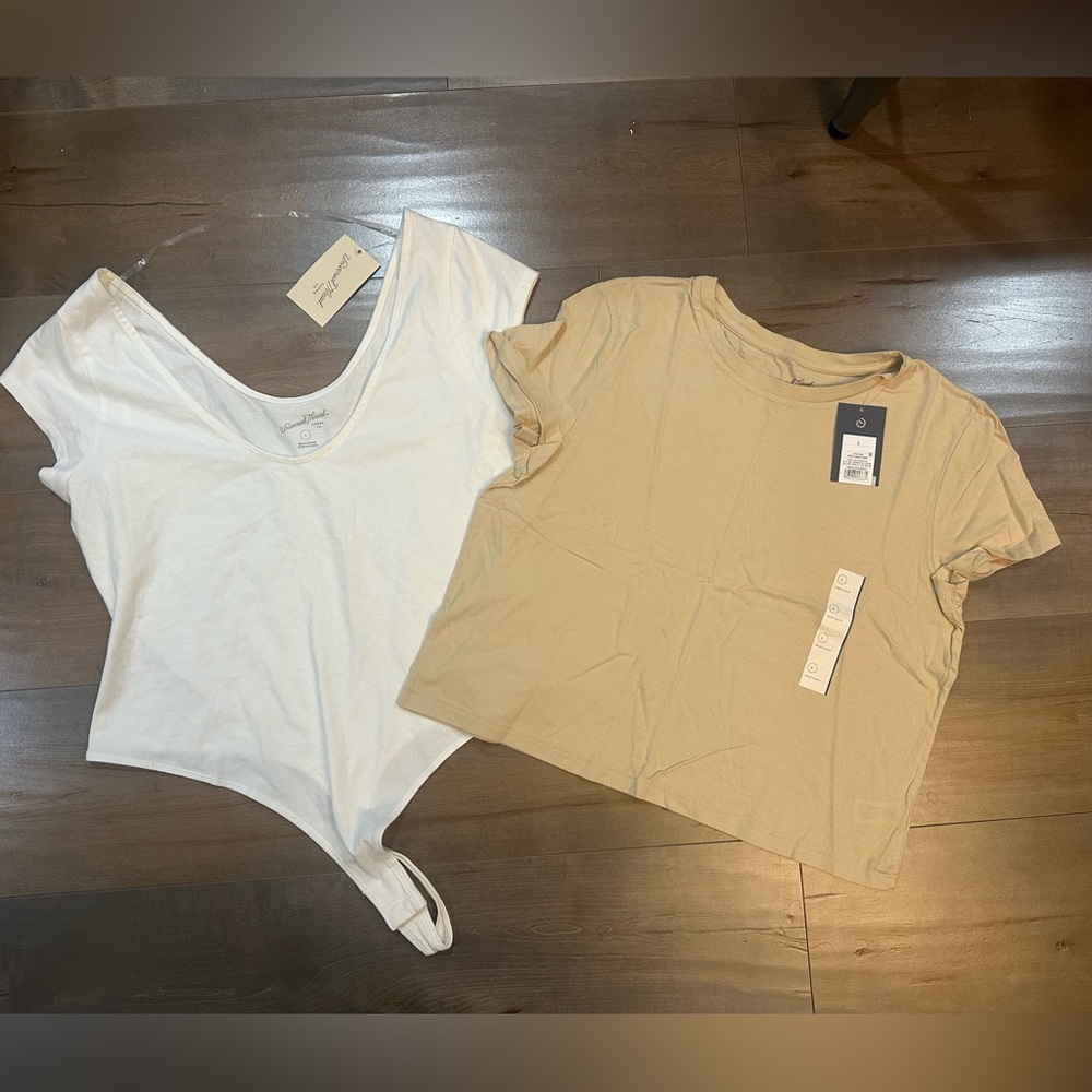 Universal Threads Bodysuit and Casual Tan Tee
